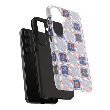 Lobsters Sailboats Seashells - Cell Phone Tough Case