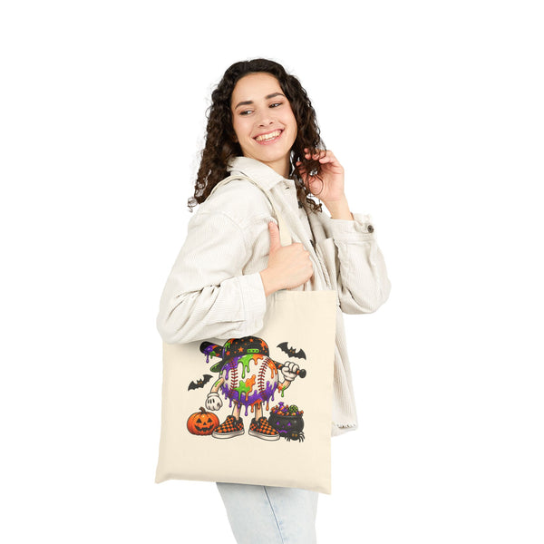 Drippy Baseball Candy Skull Tote Bag | Pumpkin, Bats, Trick-or-Treat