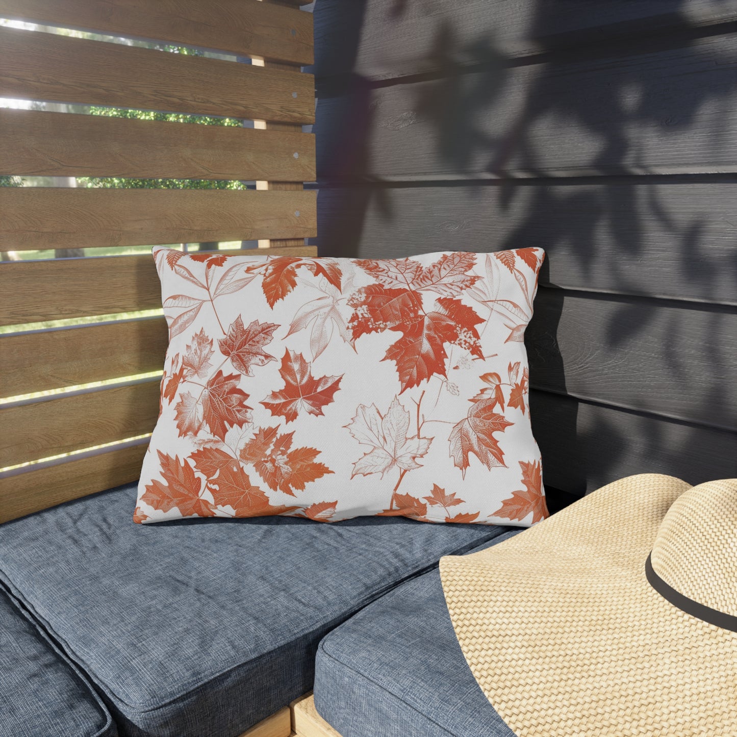 Autumn Leaf Outdoor Pillows, Decorative Garden Cushion, Fall Home Decor, Patio Accessories, Cozy Outdoor Throw Pillows
