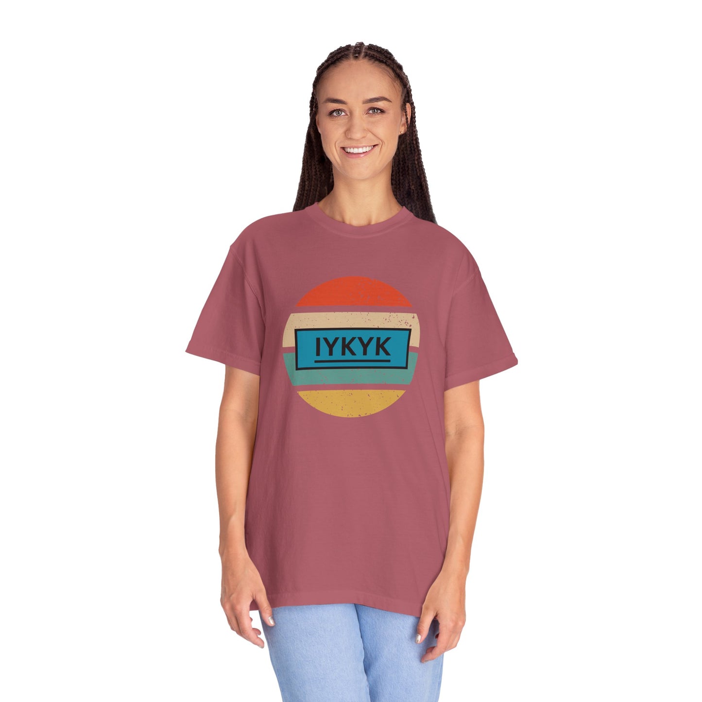 IYKYK Vintage Style Tee with Retro Rainbow