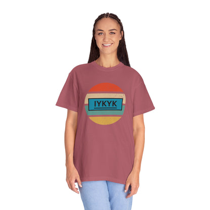 IYKYK Vintage Style Tee with Retro Rainbow