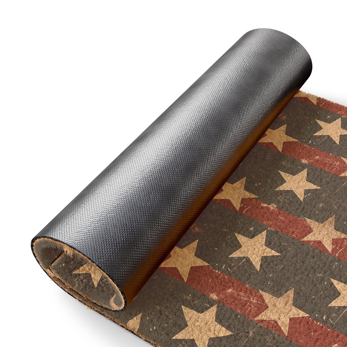 Rustic American Flag Doormat