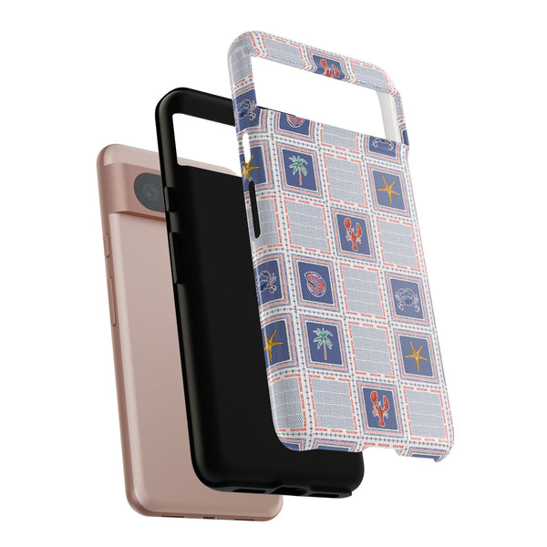 Lobsters Sailboats Seashells - Cell Phone Tough Case