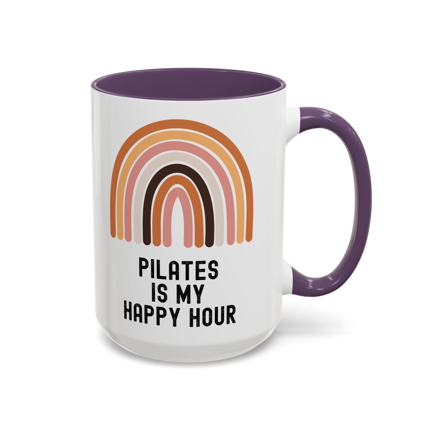 Pilates Is My Happy Hour Funny Coffee Mug Gift for Pilates Lover Women Workout Cup Mothers Day