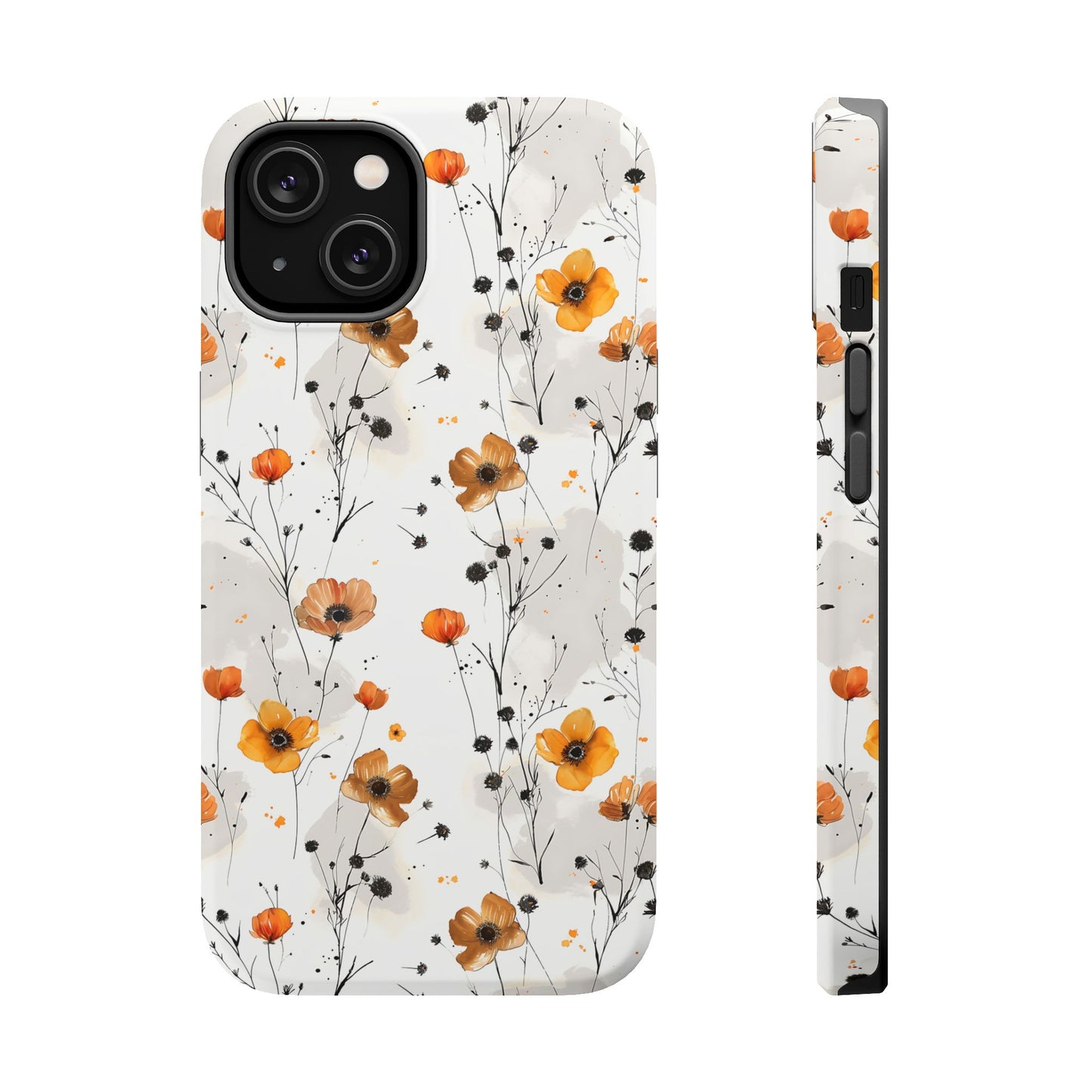 Orange and Yellow Floral MagSafe iPhone Case