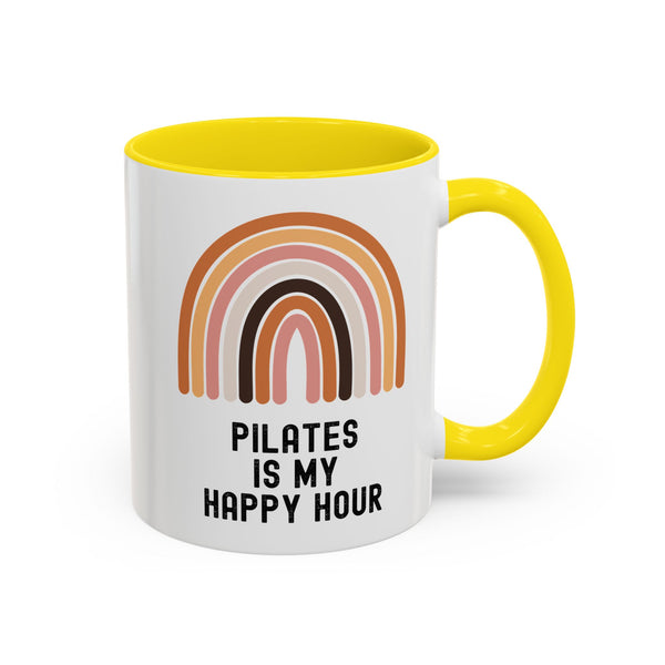 Pilates Is My Happy Hour Funny Coffee Mug Gift for Pilates Lover Women Workout Cup Mothers Day