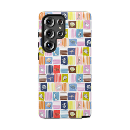 Colorful Seashells Sailboats and Starfish Summer Themed Phone Case