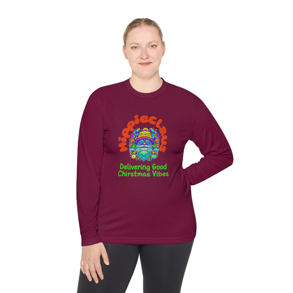 Unisex Long Sleeve TShirt Hippie Claus Graphic Tshirt Funny Tee