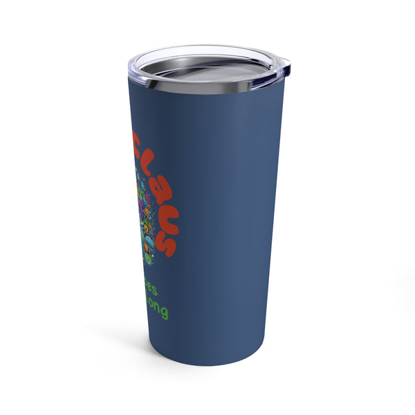 Blue Hippie Claus Insulated 20oz Travel Mug