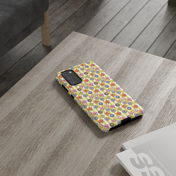 Yellow and White Striped Summer Themed Phone Case
