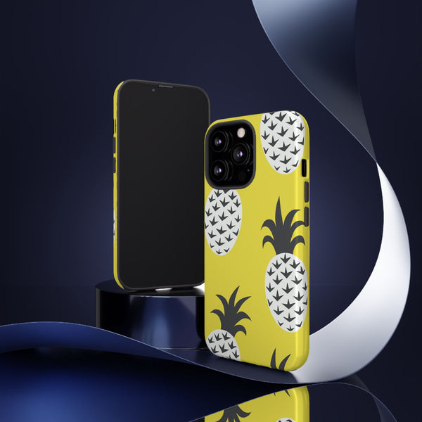 Pineapple Themed Phone Case, iPhone Case, Samsung Galaxy Case, Pixel Case, Yellow Phone Case, Tough Case