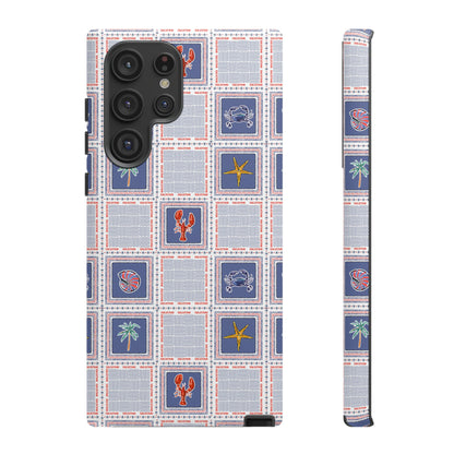 Lobsters Sailboats Seashells - Cell Phone Tough Case