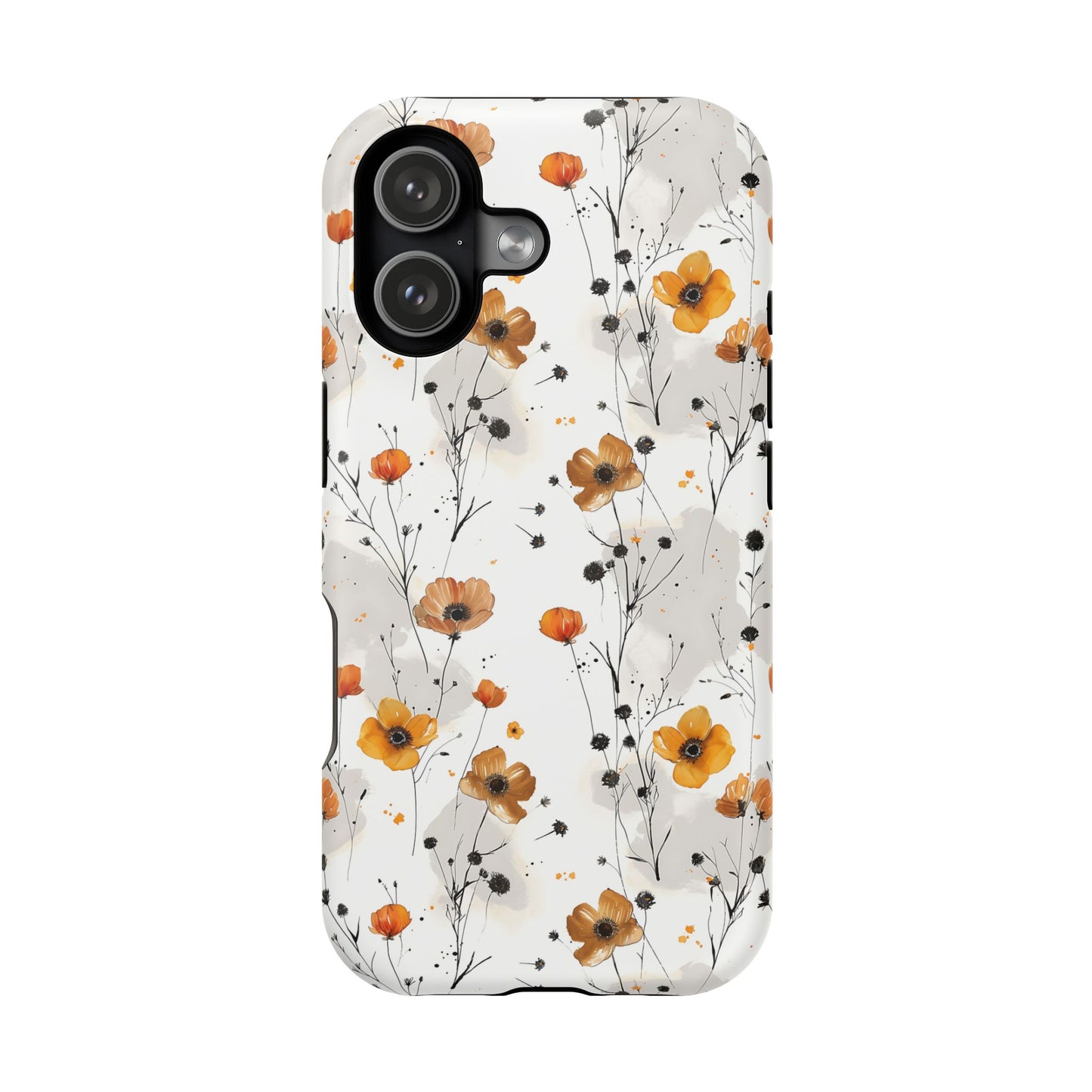 Orange and Yellow Floral MagSafe iPhone Case