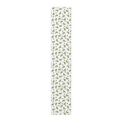 Christmas Table Runner Featuring Holly & Candy Canes