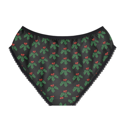 Mistletoe Women's Patterned Brief, Mistletoe Womens Underwear, Christmas Gift, Idea Stocking Stuffer , Gift For Girlfriend, Gift for Wife