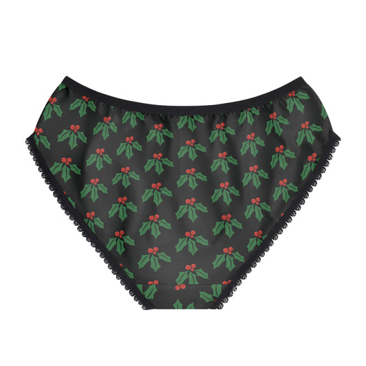 Mistletoe Women's Patterned Brief, Mistletoe Womens Underwear, Christmas Gift, Idea Stocking Stuffer , Gift For Girlfriend, Gift for Wife
