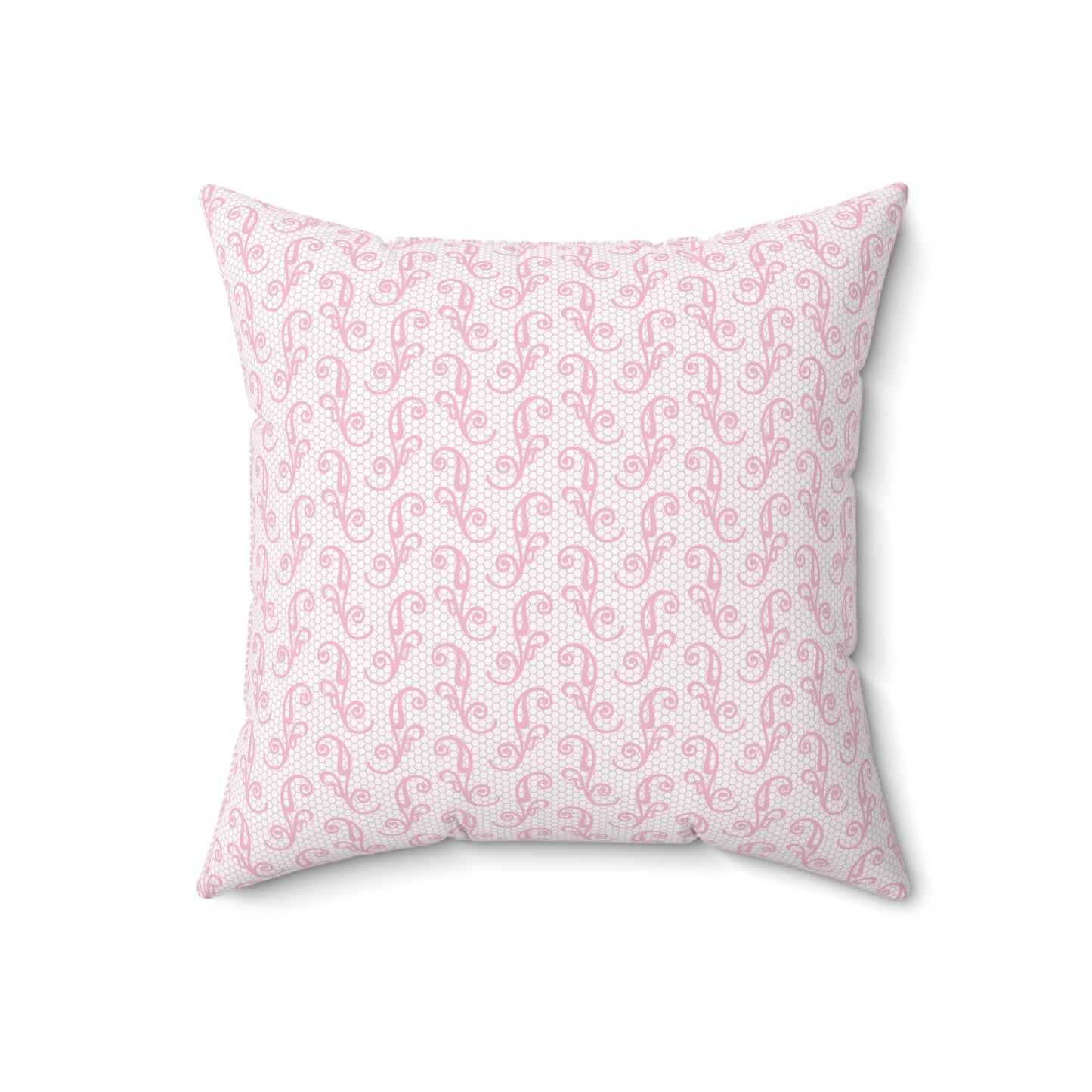 Pink Scroll Patterned - Indoor Throw Pillow