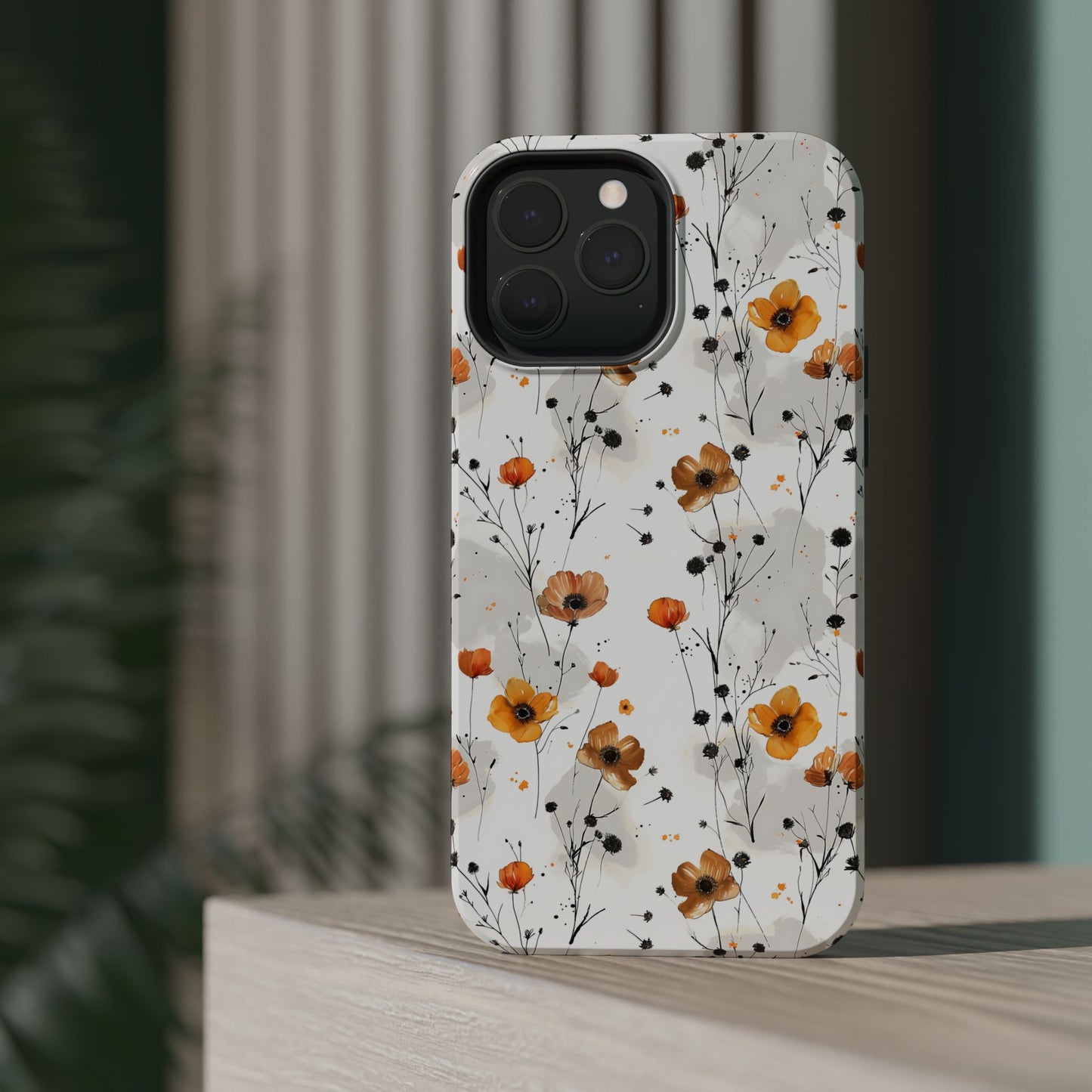 Orange and Yellow Floral MagSafe iPhone Case