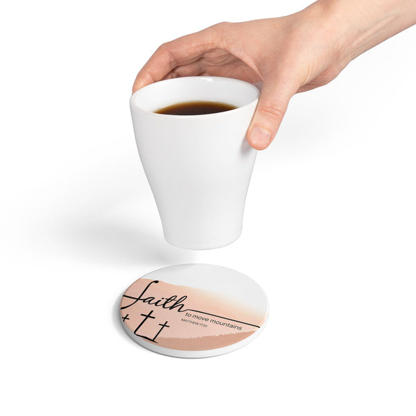 Faith-Inspired Ceramic Coaster