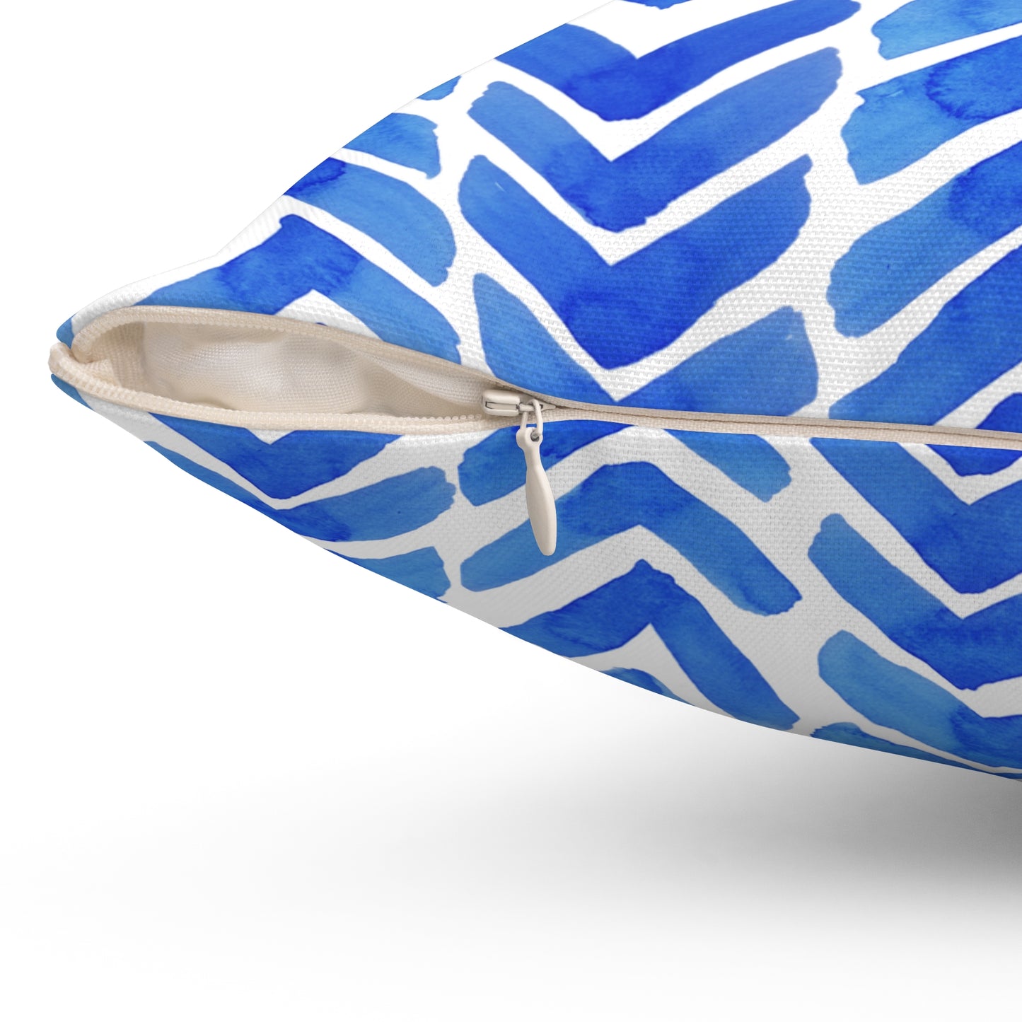 Blue Chevron - Indoor Throw Pillow