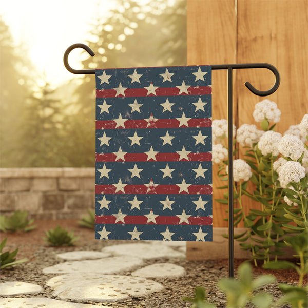 Patriotic Stars & Stripes Garden Flag