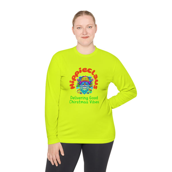 Unisex Long Sleeve TShirt Hippie Claus Graphic Tshirt Funny Tee