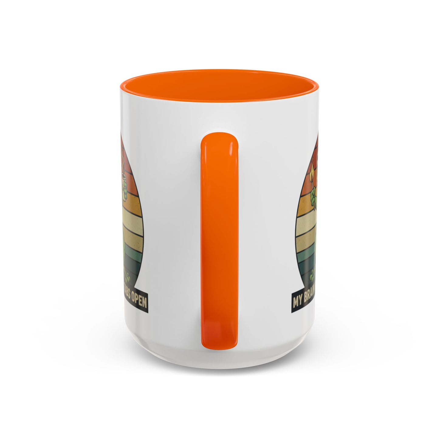 "Too Many Tabs Open" Retro Frog Accent Mug - 11oz & 15oz Ceramic Coffee Cup
