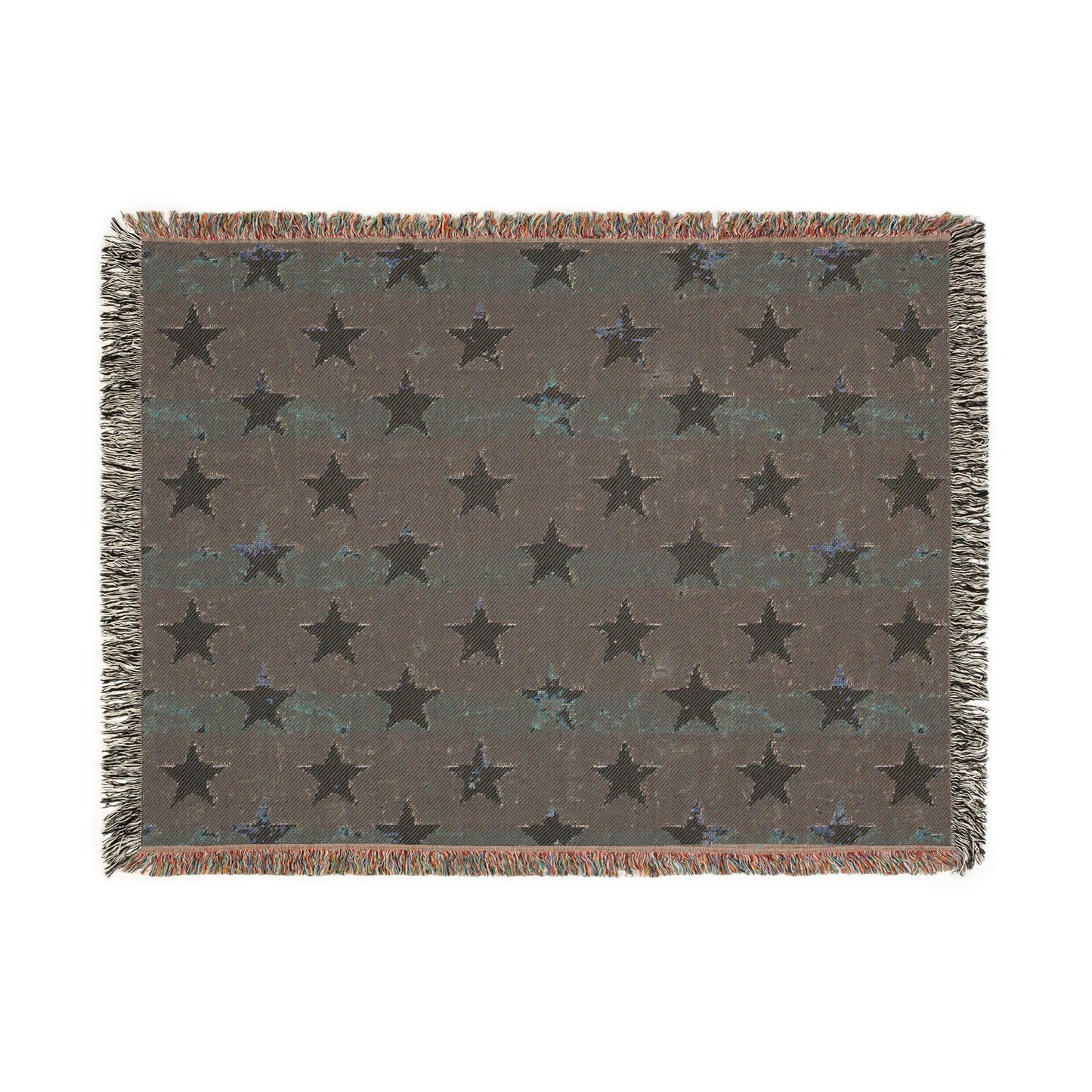 Patriotic Star Woven Blanket