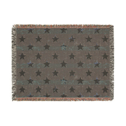 Patriotic Star Woven Blanket