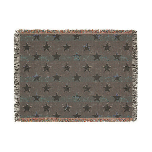 Patriotic Star Woven Blanket