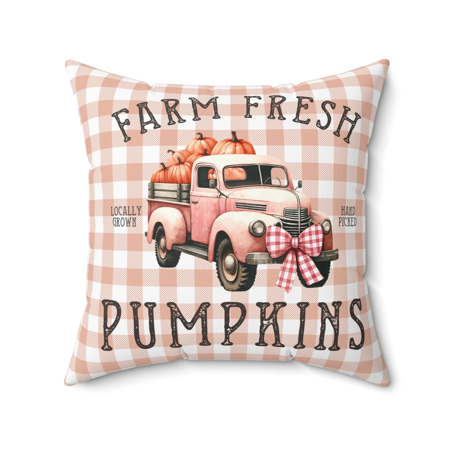Fall Farm Fresh Pumpkins - Indoor Throw Pillow