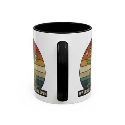 "Too Many Tabs Open" Retro Frog Accent Mug - 11oz & 15oz Ceramic Coffee Cup
