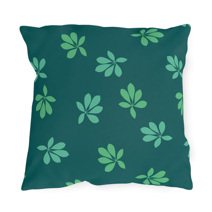 Tropical Green Foliage - Outdoor Throw Pillow