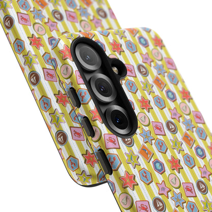 Yellow and White Striped Summer Themed Phone Case