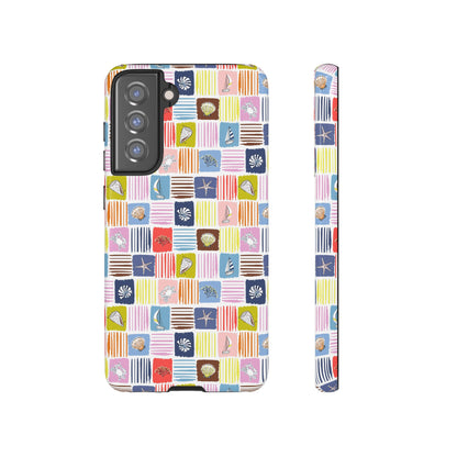 Colorful Seashells Sailboats and Starfish Summer Themed Phone Case