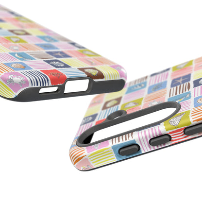 Colorful Seashells Sailboats and Starfish Summer Themed Phone Case