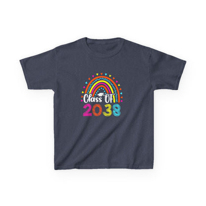 Rainbow Graduation Kids Tee | Class of 2038 Shirt | Cute Kids Apparel | Graduation Gift | Back to School T-Shirt | Rainbow Tee