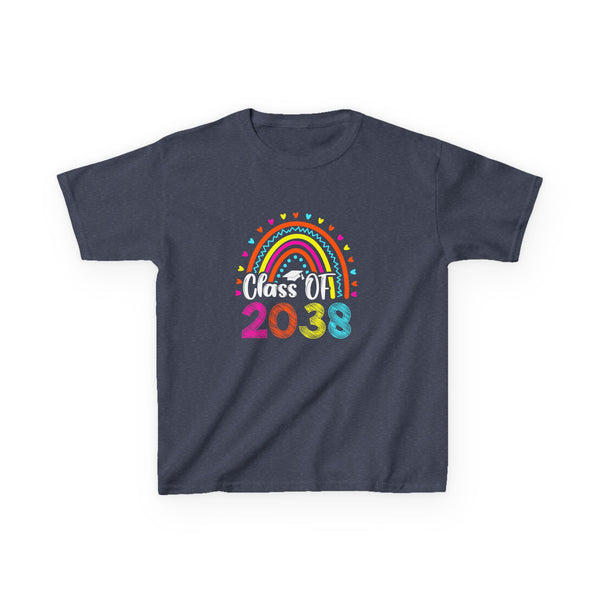 Rainbow Graduation Kids Tee | Class of 2038 Shirt | Cute Kids Apparel | Graduation Gift | Back to School T-Shirt | Rainbow Tee