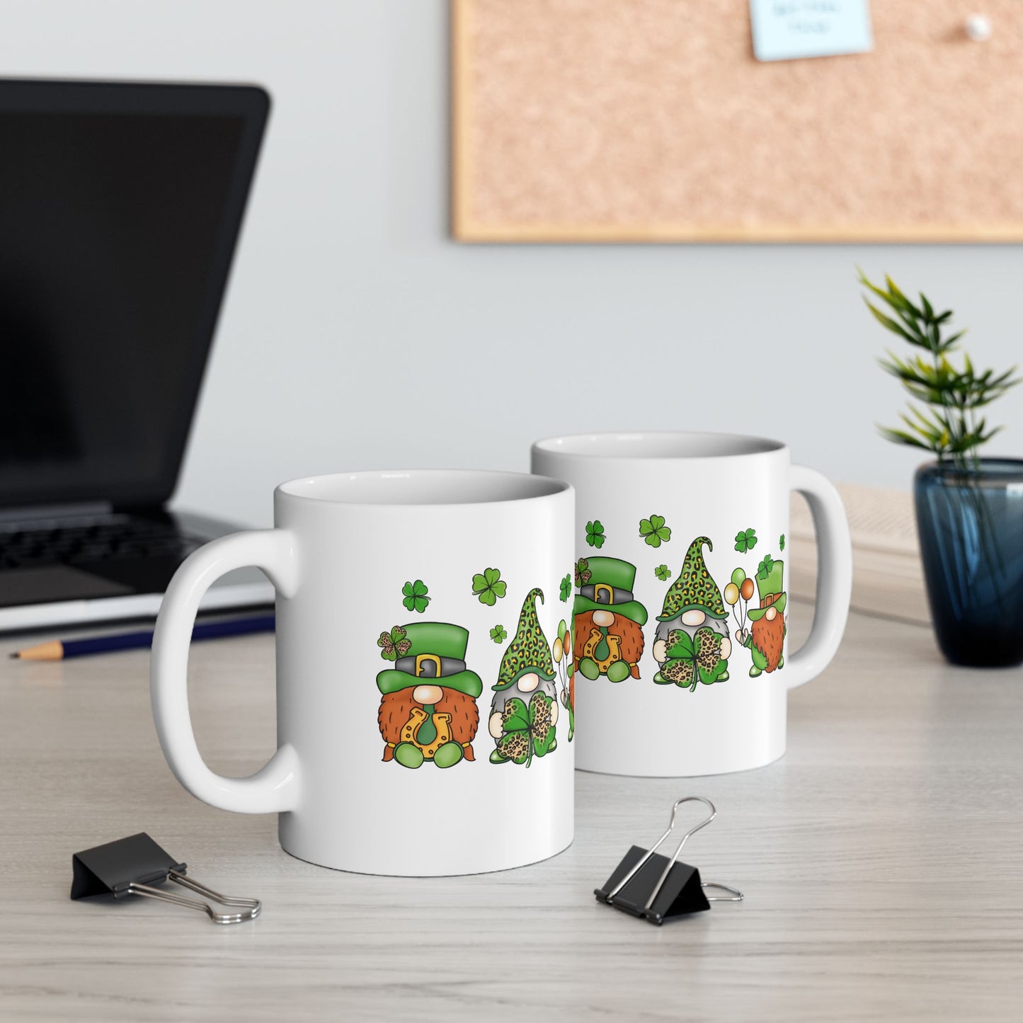 Chillin With My Gnomies | St. Patrick's Day Shamrock Coffee Mug | 11oz 15oz