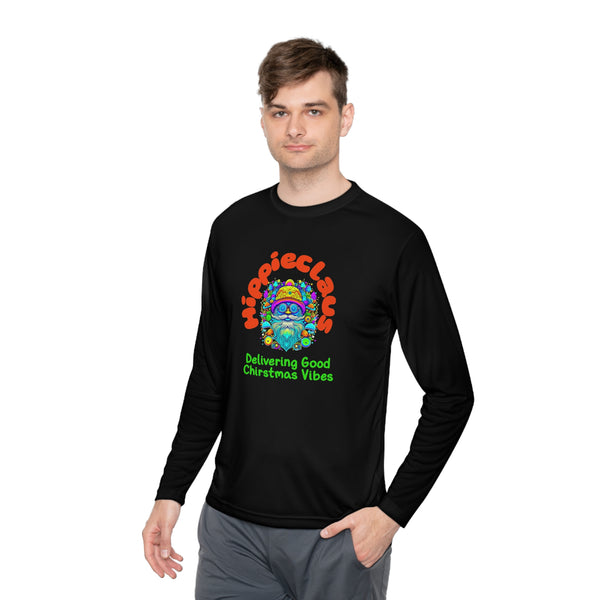 Unisex Long Sleeve TShirt Hippie Claus Graphic Tshirt Funny Tee