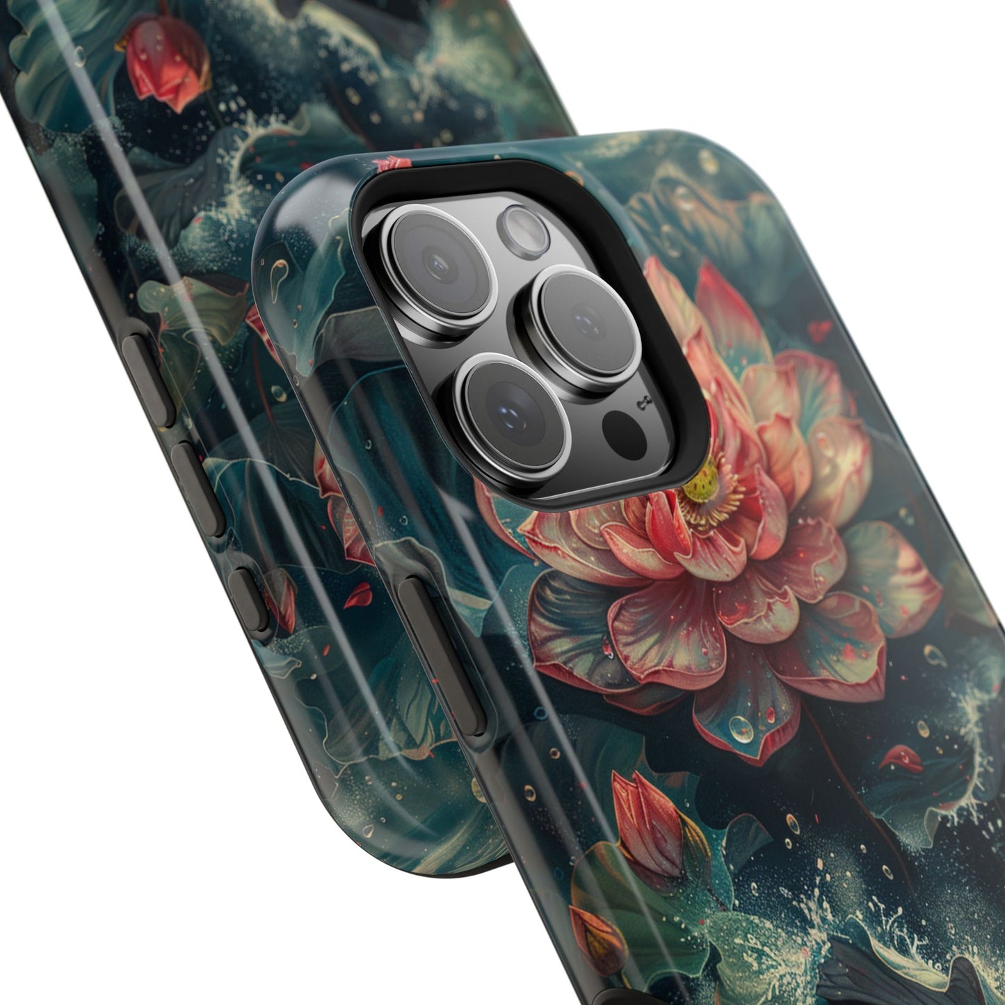 Elegant Lotus Blossom Artistic MagSafe iPhone Case