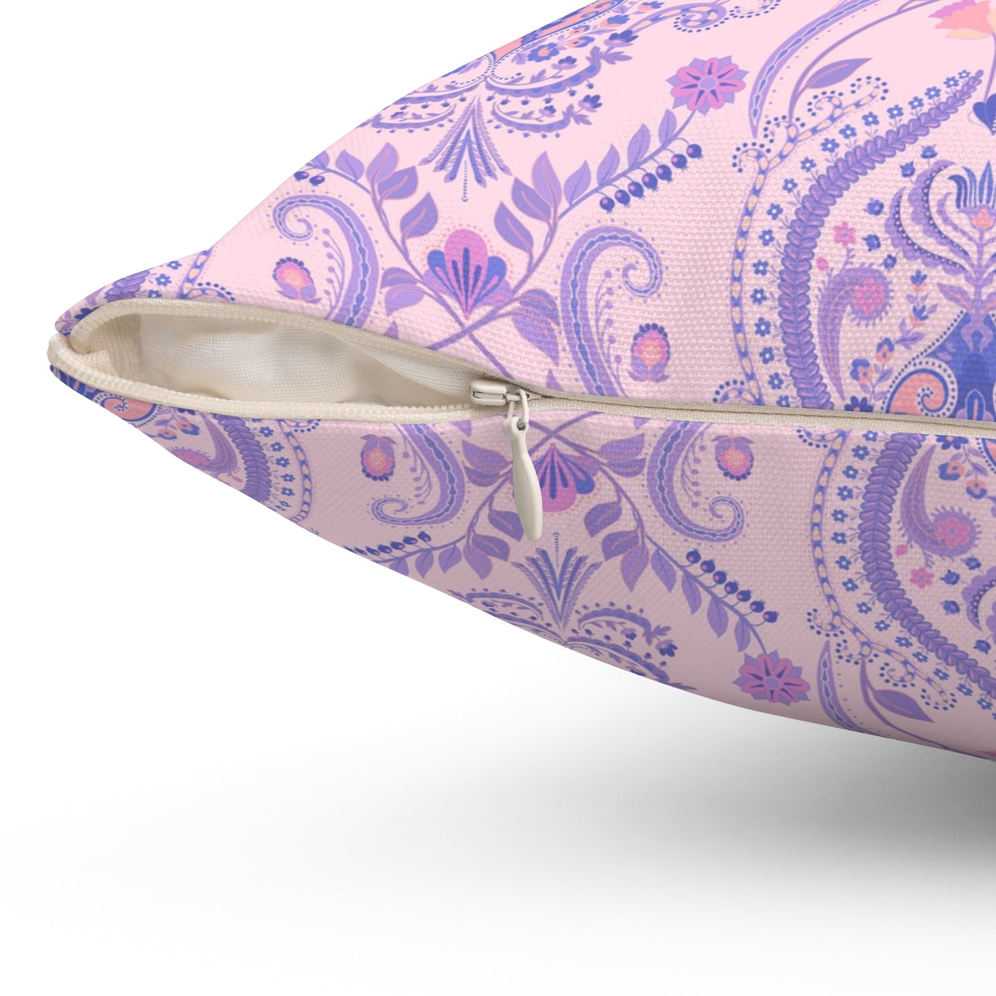 Elegant Pink & Purple Damask - Indoor Throw Pillow