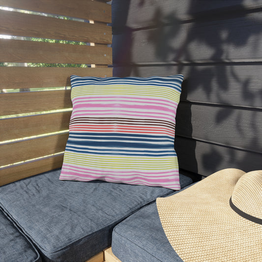 Pastel Rainbow - Outdoor Throw Pillow