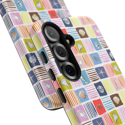 Colorful Seashells Sailboats and Starfish Summer Themed Phone Case