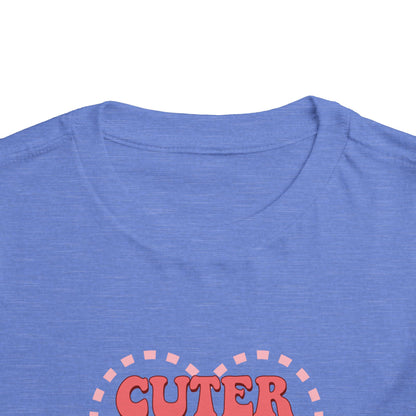 Toddler Valentine’s Day T-Shirt "Cuter Than Cupid" Retro Heart Graphic Tee Soft Unisex Cotton Sizes 2T-5T