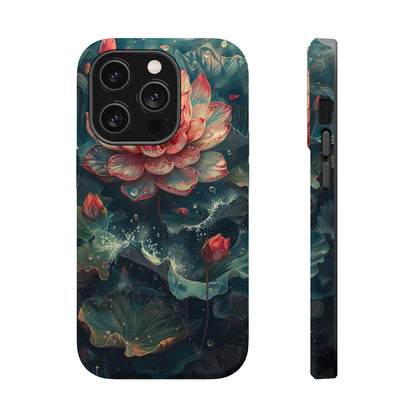 Elegant Lotus Blossom Artistic MagSafe iPhone Case