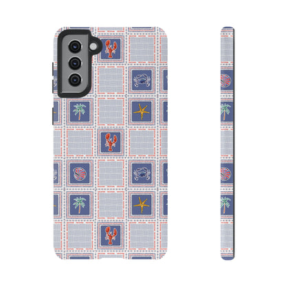 Lobsters Sailboats Seashells - Cell Phone Tough Case