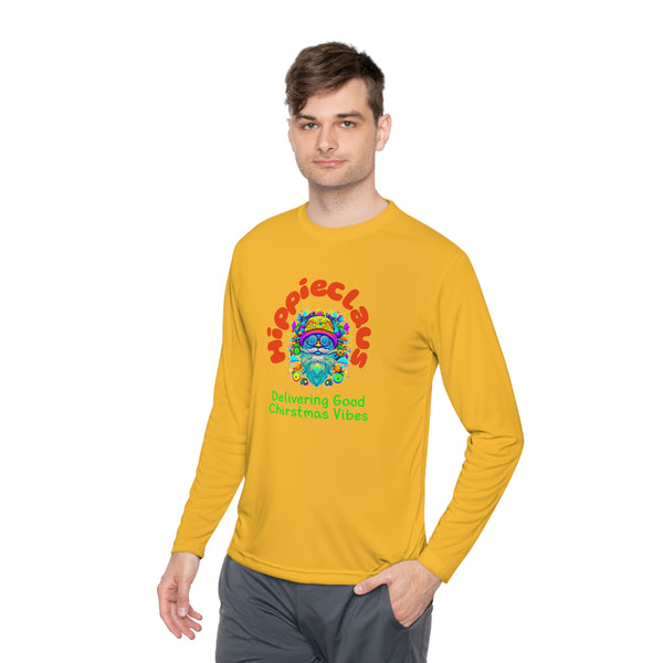 Unisex Long Sleeve TShirt Hippie Claus Graphic Tshirt Funny Tee