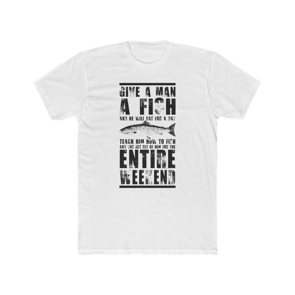 Teach A Man To Fish TShirt Mens Cotton Fishing Tee
