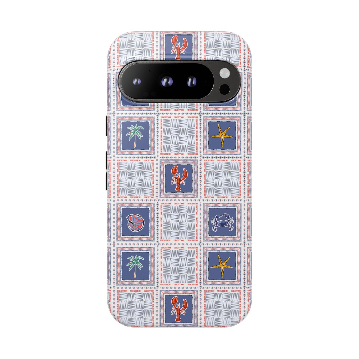 Lobsters Sailboats Seashells - Cell Phone Tough Case